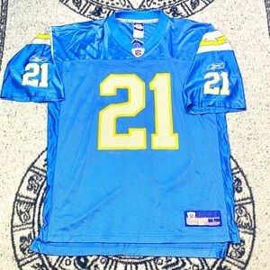 ❌❌SOLD❌❌Reebok NFL Chargers Powder Blue Home Jersey // L Tomlinson 21 / Large